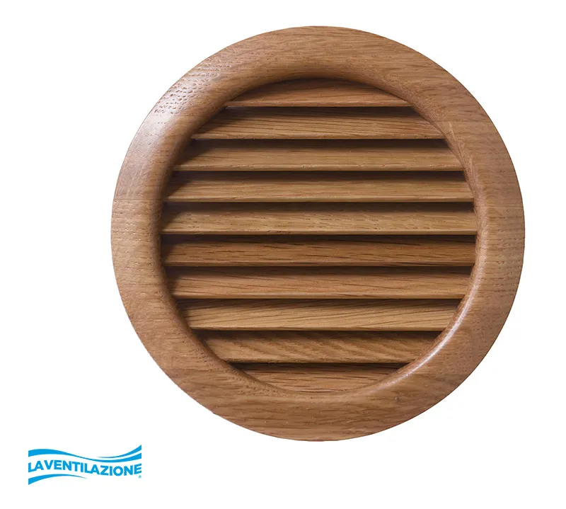 La Ventilazione Griglia legno tonda Linea Wood
