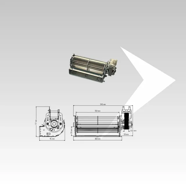 Trial THS18B6-056K-D1 ventilatore tangenziale 182 mm