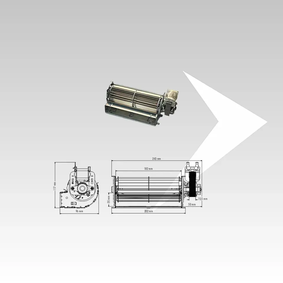 Trial THS18B6-056K-D1 ventilatore tangenziale 182 mm