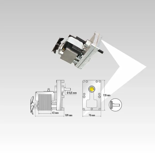 AMR Top BCZ AM5048085 motoriduttore 8 rpm 8,5 mm 42 mm