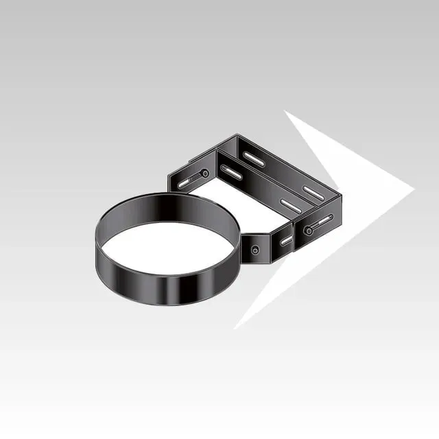 AMR Top DPCN138 collare muro regolabile 50-100 mm nero