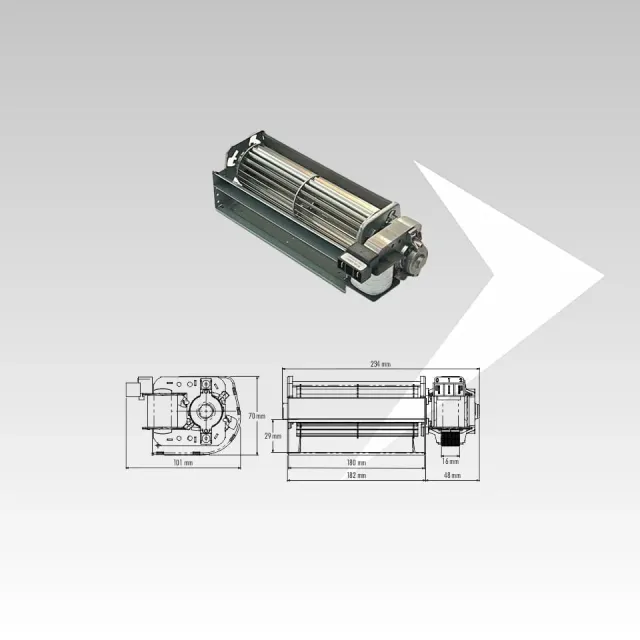Trial TAS18B4-001-D7 ventilatore tangenziale 180 mm