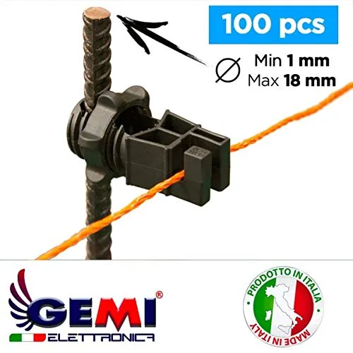 Gemi Isolatori Recinto Elettrico Pali Ferro 100 pz 30 mm