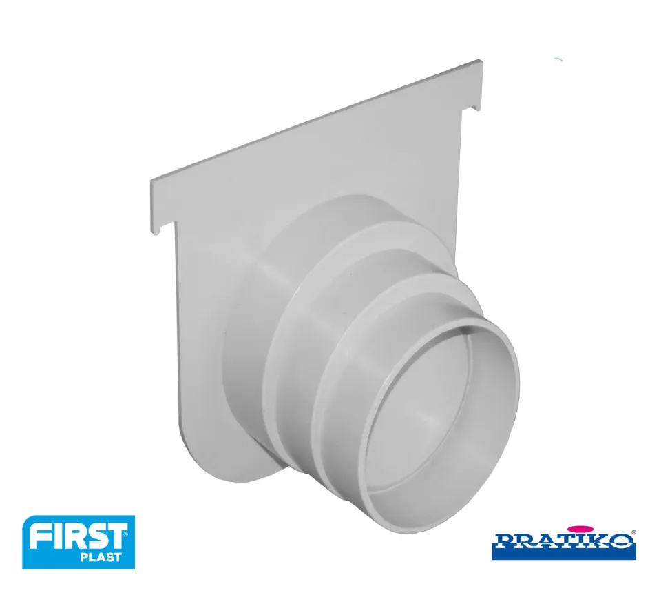 La Ventilazione Testata PVC canale 200 alto h 185 mm