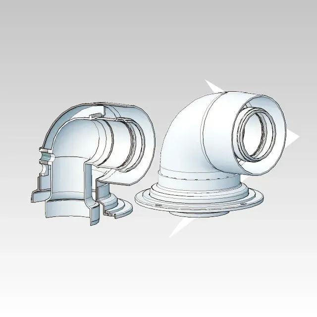 AMR Top Coax CXPG0821 Curva 90° Coassiale 60/100