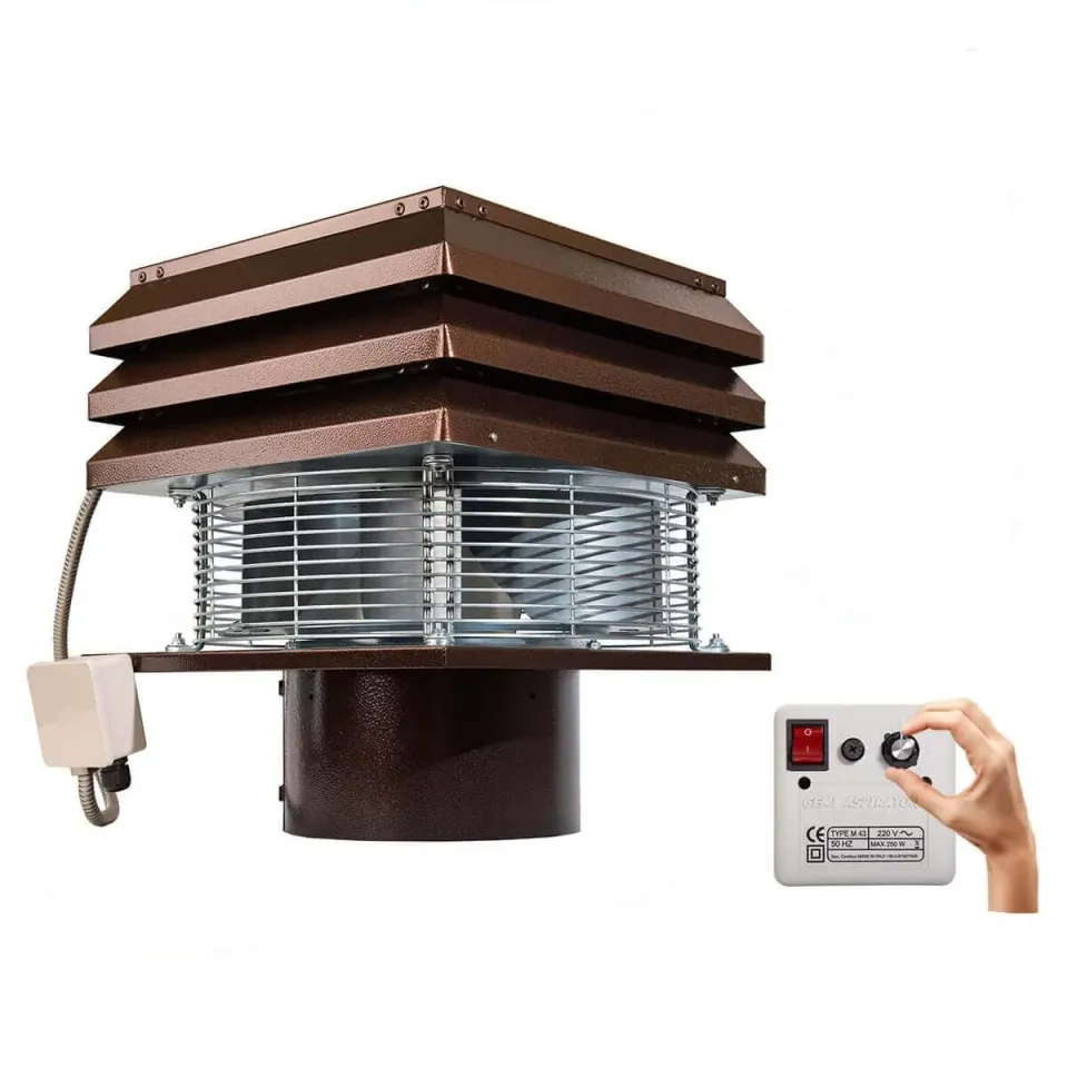 Gemi Aspiratore Camino Professionale 20 cm Tondo 700°C