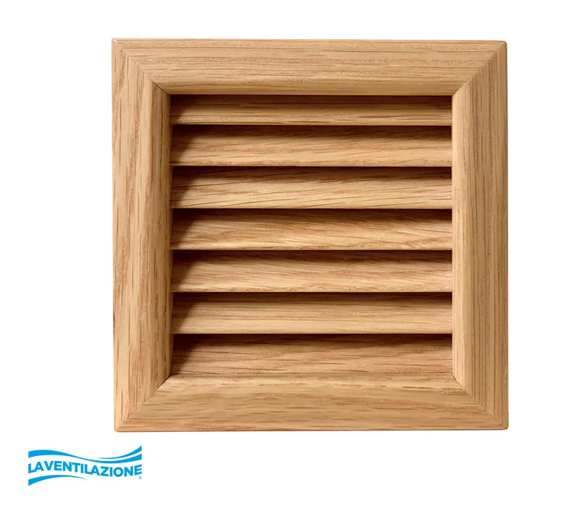 La Ventilazione Linea Wood Griglia quadra in legno