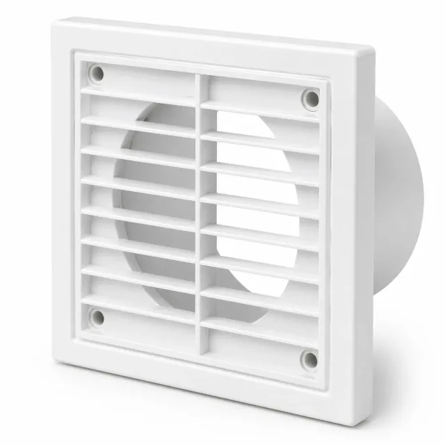 Airflow griglia esterna 125 mm bianca fissa quadrata