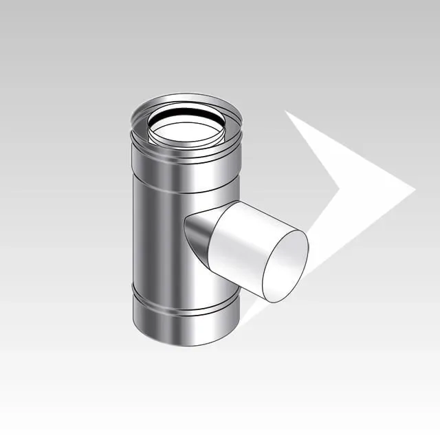 AMR Top CXP10 raccordo T 87° coassiale PPs-inox