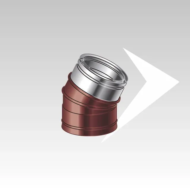 AMR Top DPAC09 curva 30° doppia parete aria inox