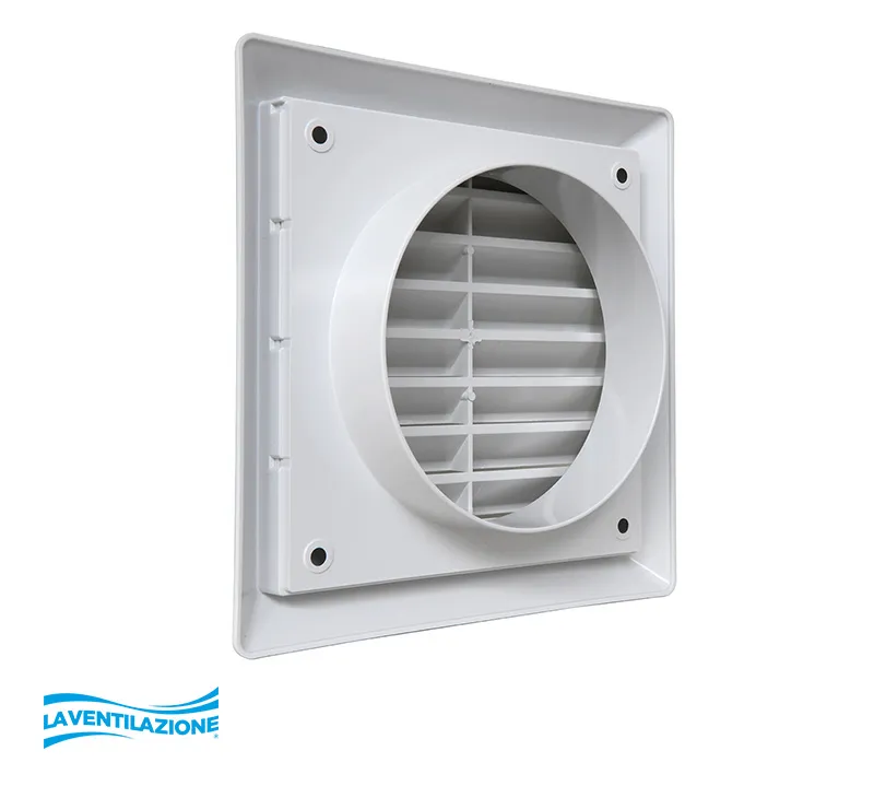 La Ventilazione Griglia alette fisse tubo tondo 125 mm