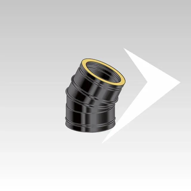 AMR Top DP10 Black DPCN108 curva 30° doppia parete nera