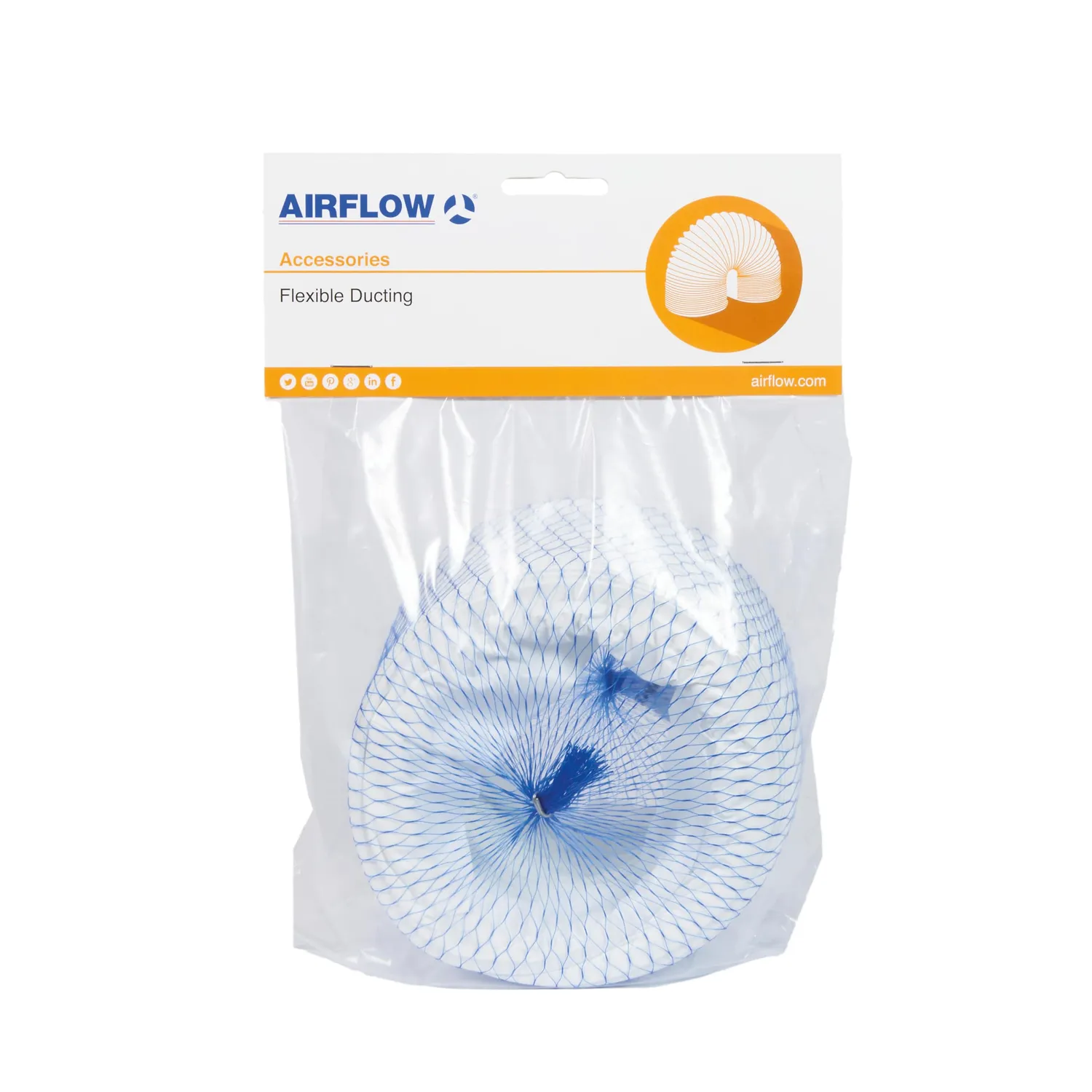 Airflow Tubo Flessibile PVC 150 mm x 6 m Bianco