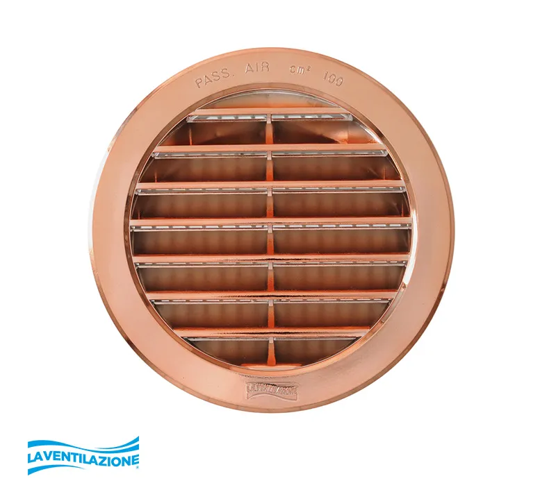 La Ventilazione Griglia Tonda da Incasso Foro 125 mm Aerazione