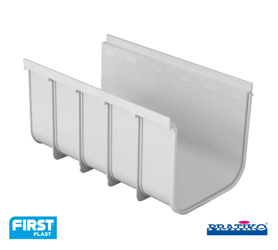 La Ventilazione 300 Alto canale drenaggio PVC h 265 mm
