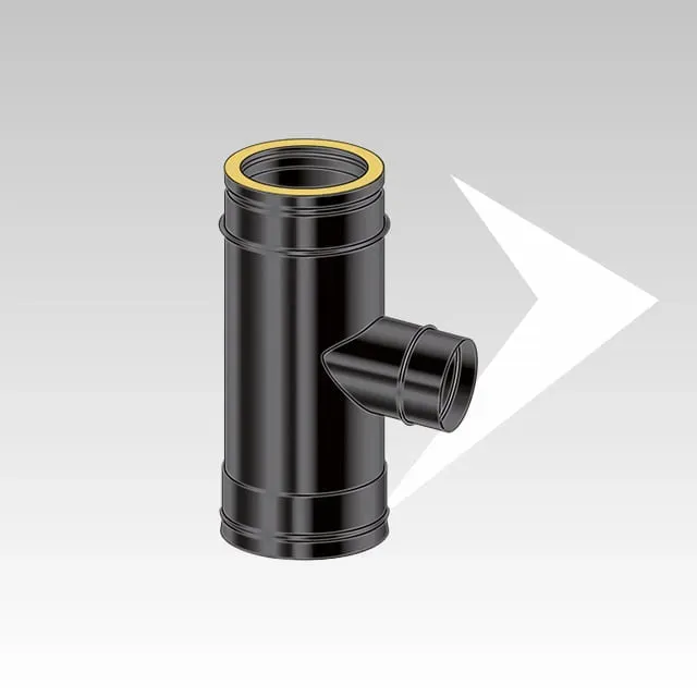AMR Top DP10 Black DPCN110 raccordo a T 90° 80 mm nero