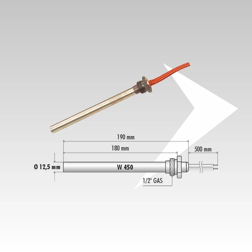 AMR Top ELD60034 candeletta accensione 1/2" 450W 190mm