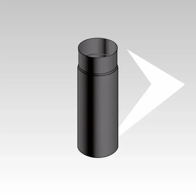 AMR Top Fertop 2.0 Legna F2L04 tubo stufa 0,25 m nero 2 mm