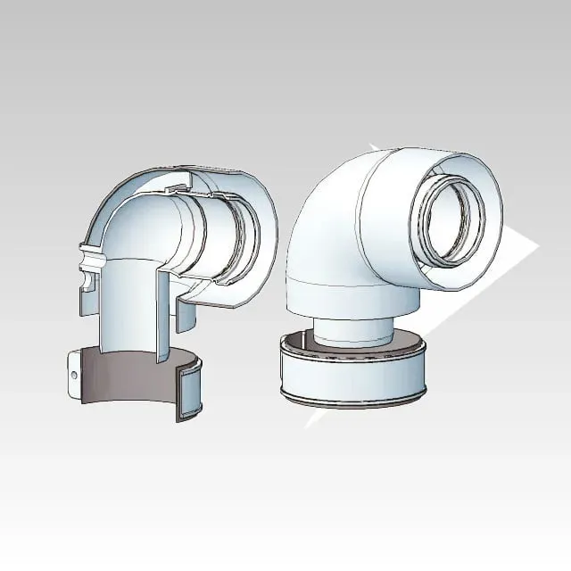 AMR Top CXPG0816 curva coassiale 90° 60-100 mm prelievo