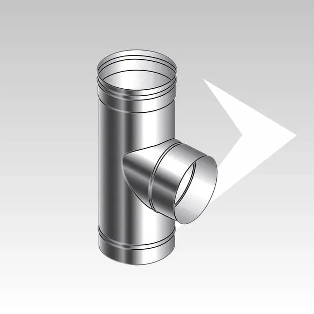 AMR Top SP115 Raccordo T 93° Monoparete Inox Condensa