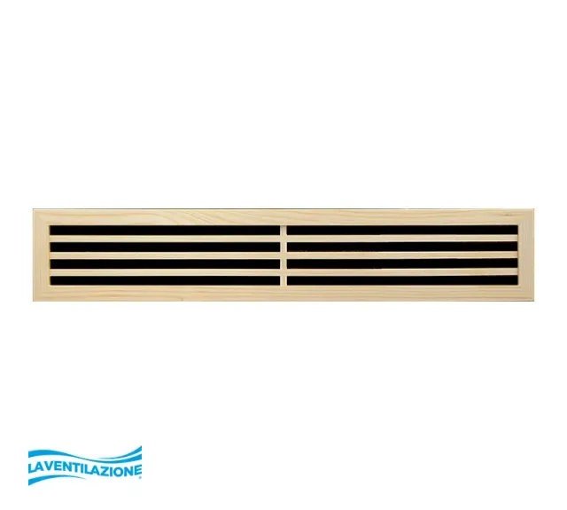 La Ventilazione Linea Wood griglia legno alette dritte