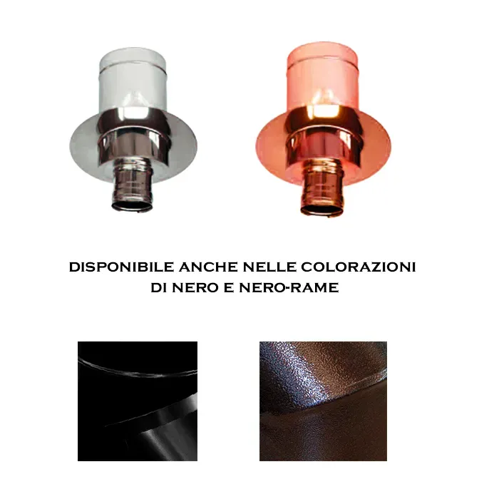 Piemme Elemento Passaggio Tetto canna fumaria acciaio