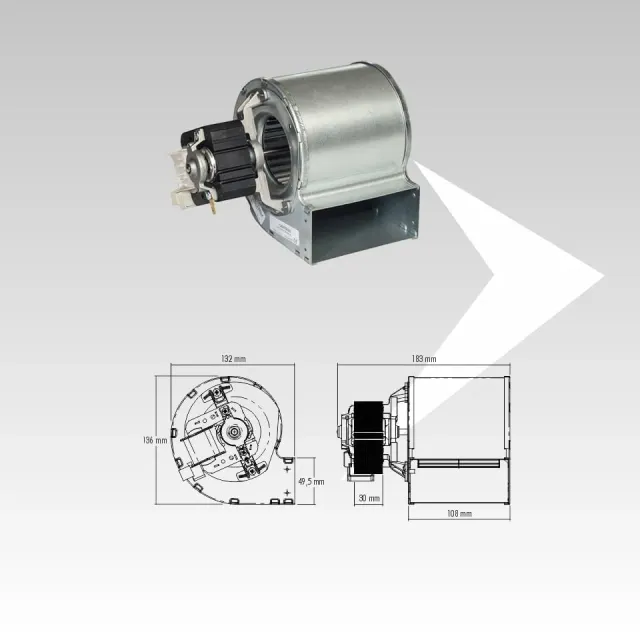 AMR Top Trial CAD07B023 ventilatore centrifugo 183 mm