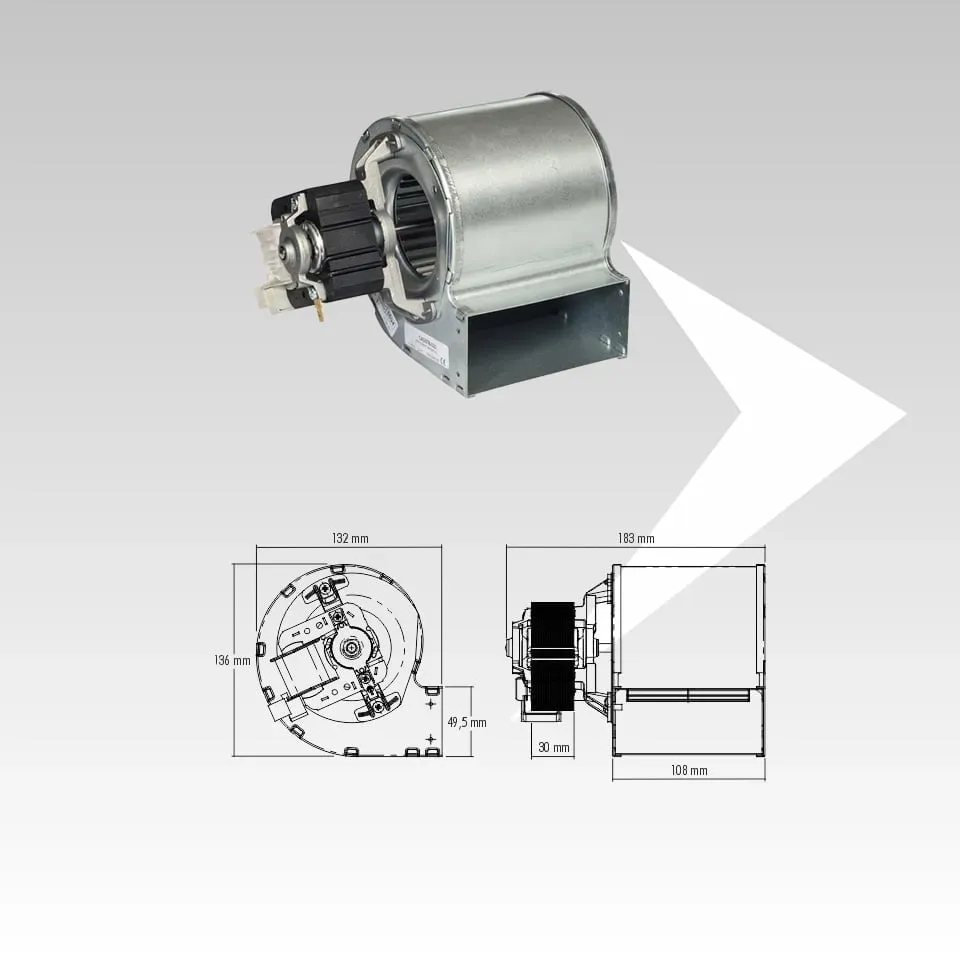 AMR Top Trial CAD07B023 ventilatore centrifugo 183 mm