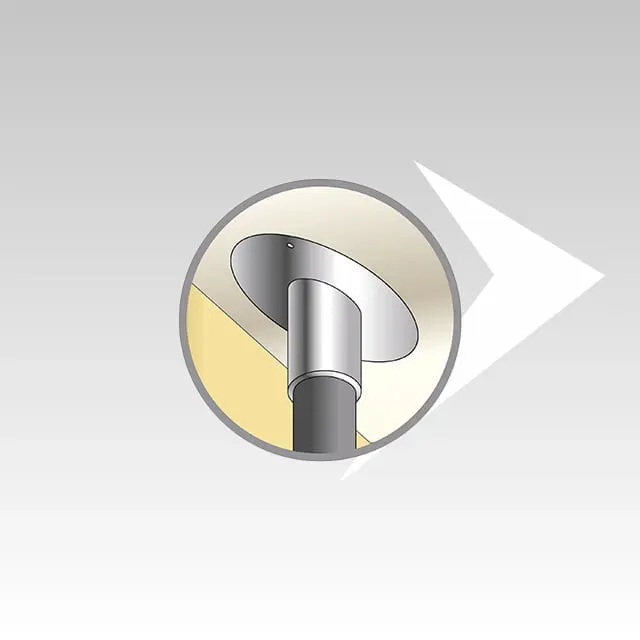 AMR Top Coax Pellet piastra finitura inclinabile inox