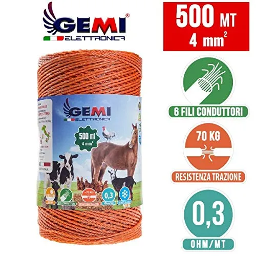 GEMI B12 Kit Recinto Elettrico 500 m Doppia Alimentazione 12V/220V