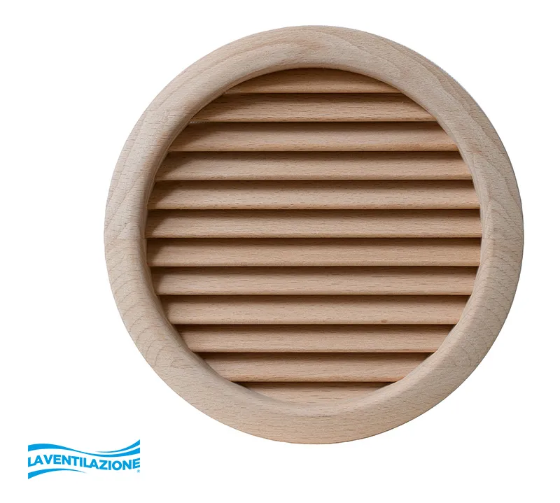 La Ventilazione Griglia legno tonda Linea Wood