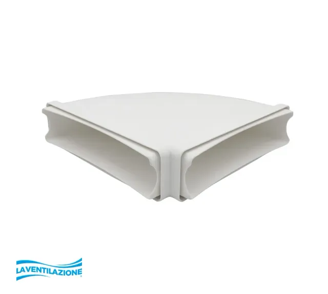 La Ventilazione Curva orizzontale 220x55 mm tubo rettangolare