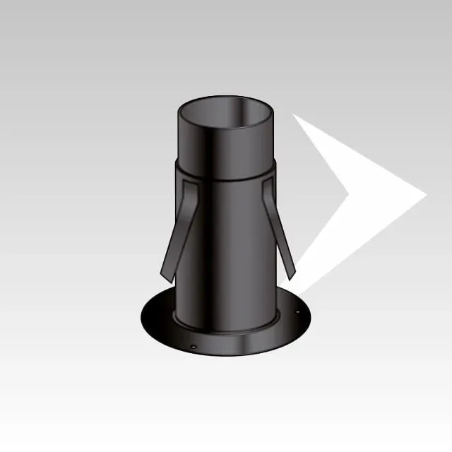 AMR Top F2L19 raccordo soffitto telescopico nero 80-120