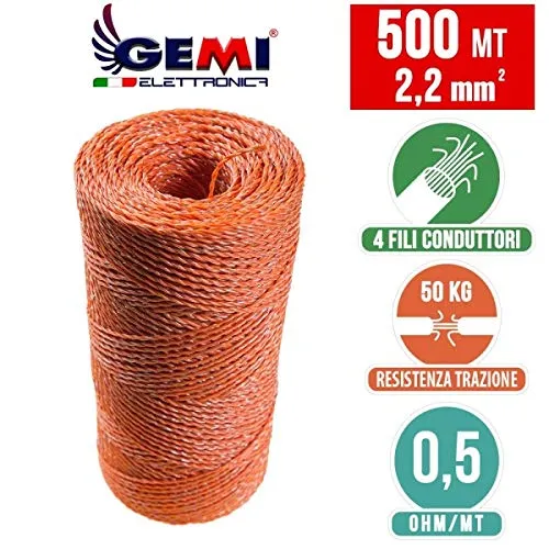 Gemi Filo Conduttore Recinto 500 m 2,2 mmq 4 Fili