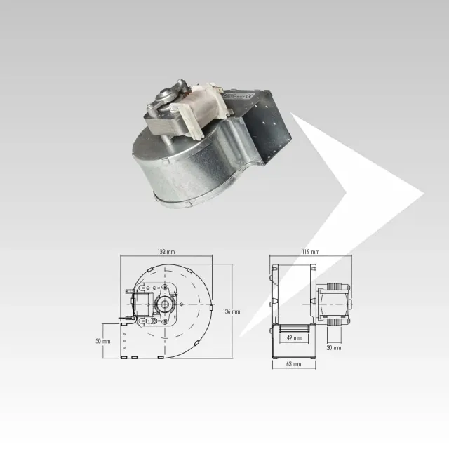 Fergas 204669 ventilatore centrifugo 132x136 mm