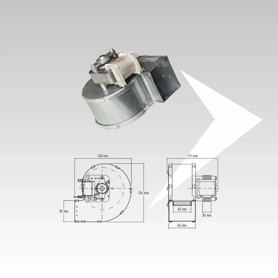 Fergas 204669 ventilatore centrifugo 132x136 mm