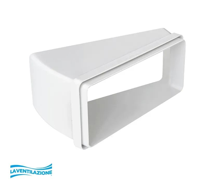 La Ventilazione Curva orizzontale 220x90 mm 15° tubo rettangolare