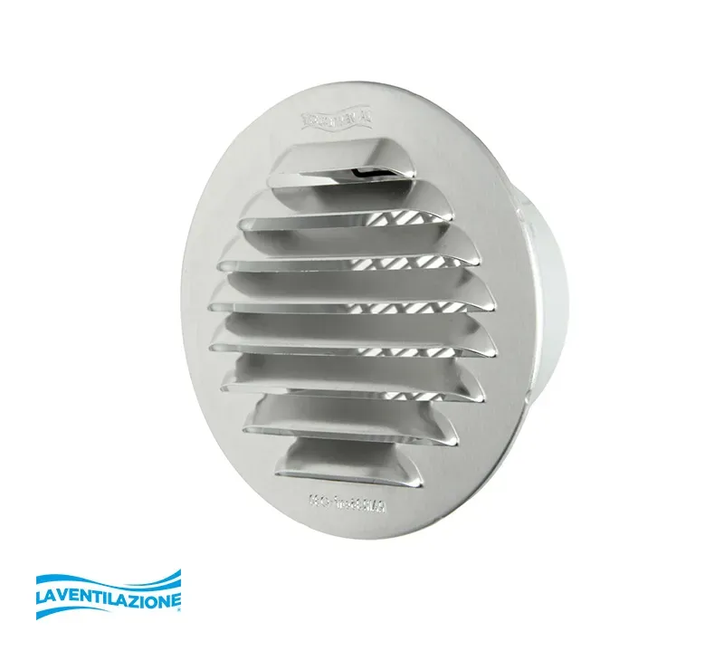 La Ventilazione Griglia da Incasso Ø 80-200 mm con Imbocco Plastica