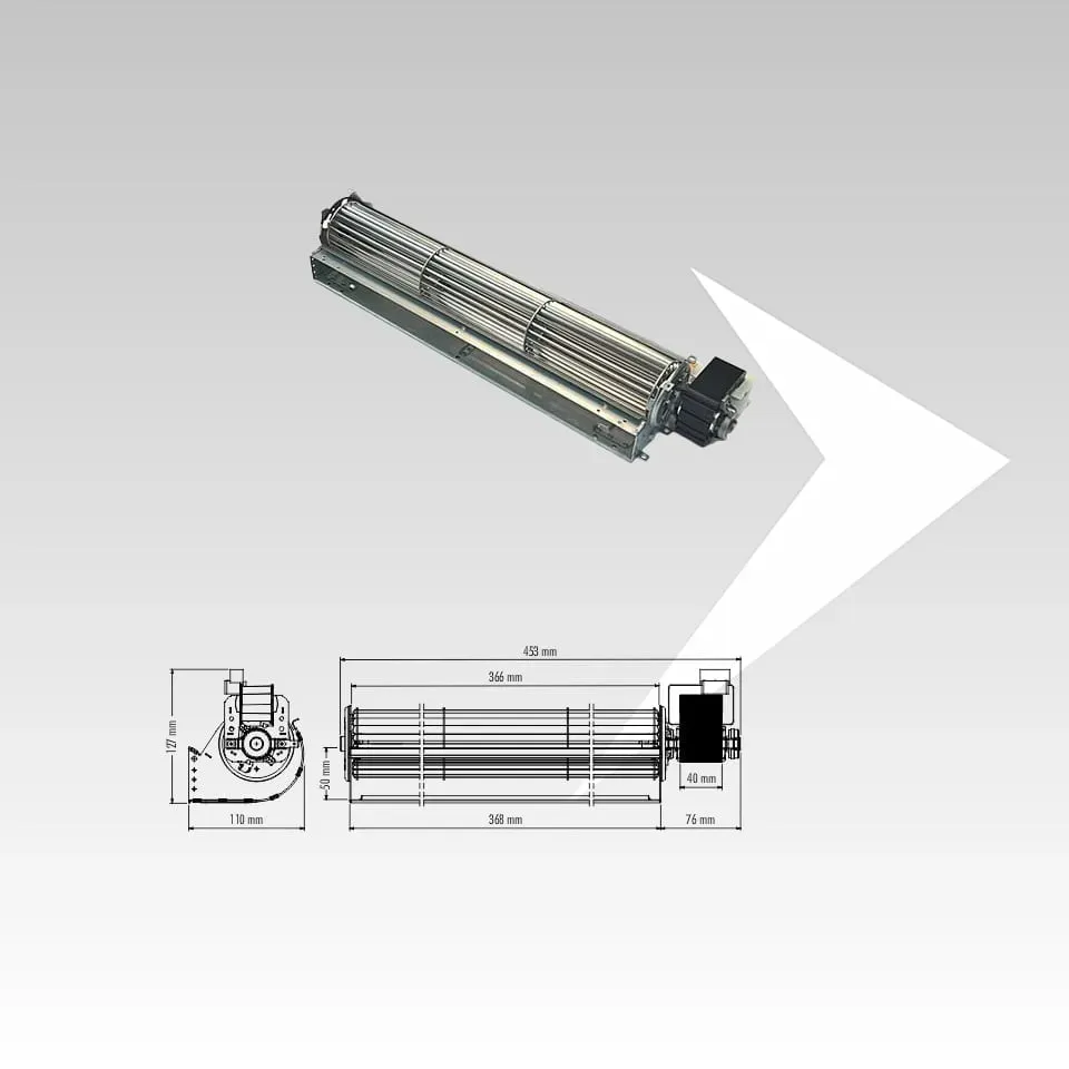 AMR Top Trial THS36B5-018-D1 ventilatore tangenziale 366 mm ø 65 mm