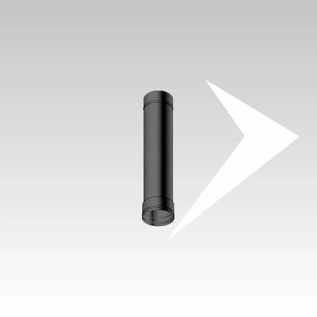 AMR Top SP Black SPB03 tubo monoparete 0,5 m nero opaco
