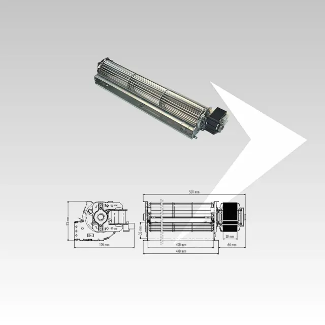 Trial TAS42B-018-D6 ventilatore tangenziale ventola 424 mm