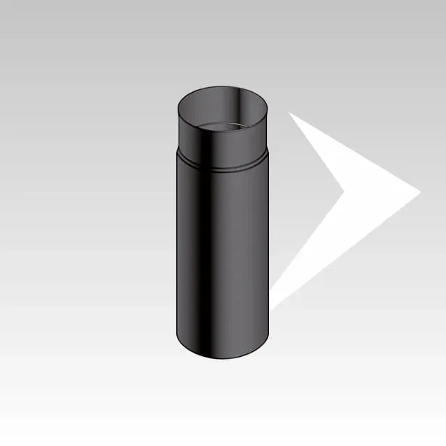 AMR Top Fertop F2L03 tubo stufa nero 0,5 m legna 2 mm
