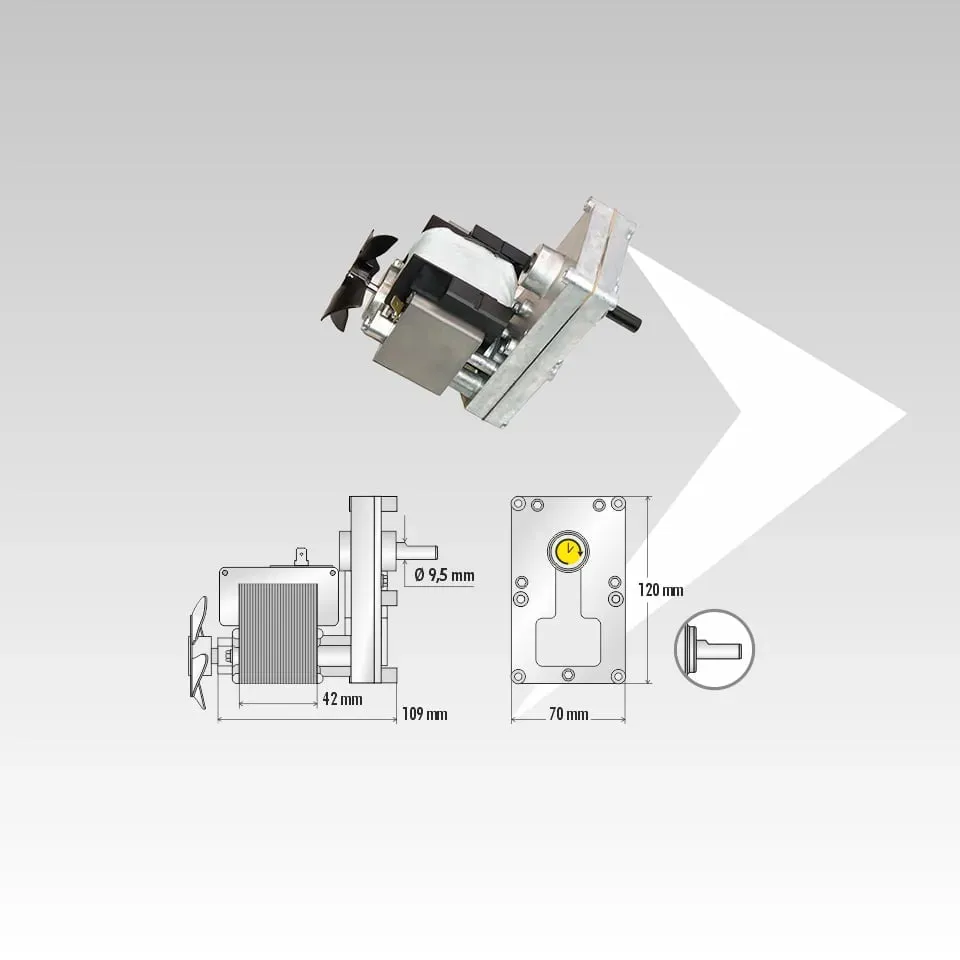 BCZ 504 AM5048095 Motoriduttore Coclea 8 rpm 9,5 mm