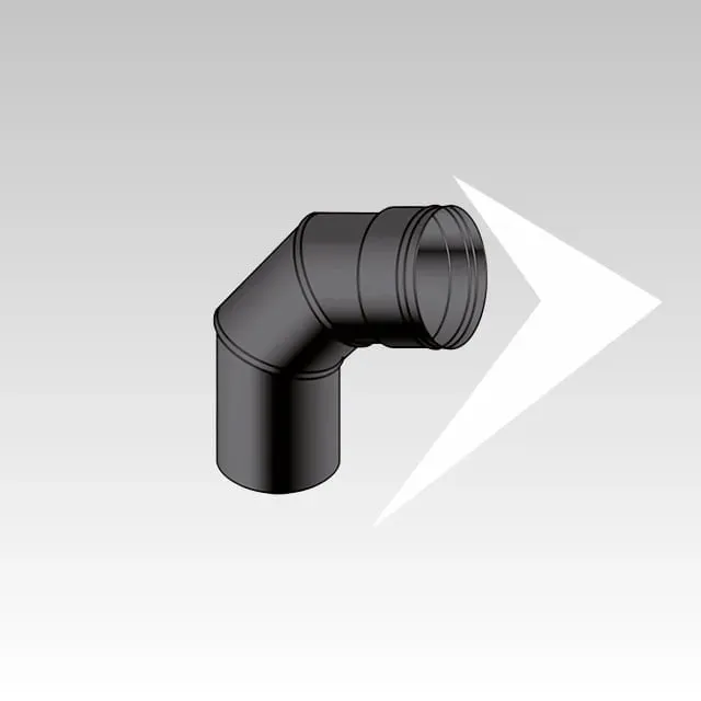AMR Top Fertop F2L08 curva 90° acciaio nero 2 mm