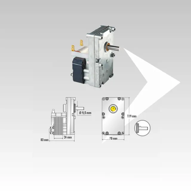 Merkle Korff S10200 motoriduttore stufa pellet 2 rpm