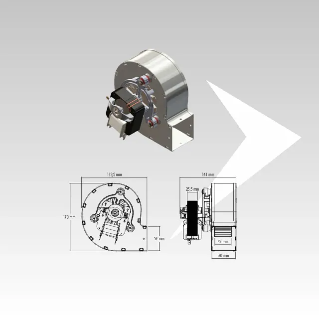 Trial CAH12Y4-004 ventilatore centrifugo 141 mm