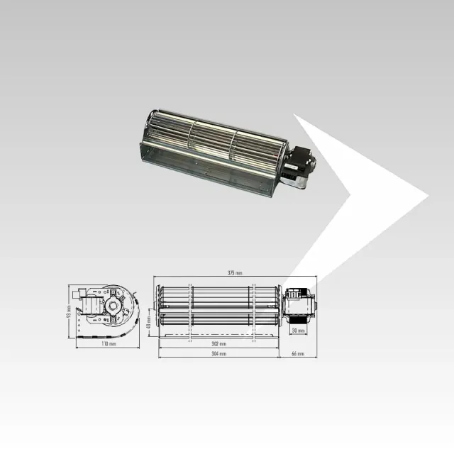 Trial THS30B5-056-D7 ventilatore tangenziale 302 mm silenzioso