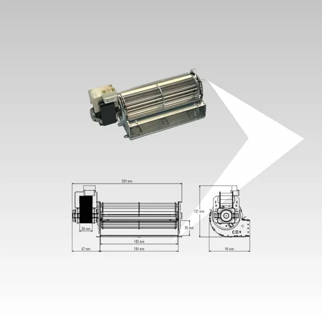 AMR Top Trial THS18B6-020-S1 ventilatore tangenziale 182 mm