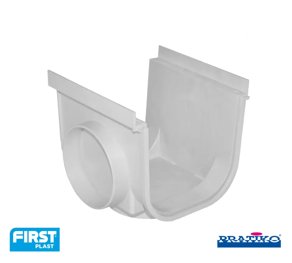 La Ventilazione Giunto con scarico PVC canale 200 alto h 185 mm