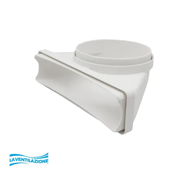 La Ventilazione Curva Verticale Tondo 125 a 220x55 mm